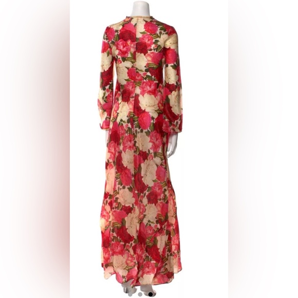 ZIMMERMANN Wonderland Floral-Print Silk Maxi Dress size 3 - Picture 4 of 4